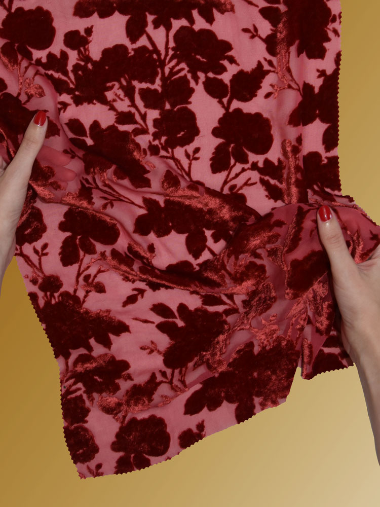 LIQUID VELVET DEVORE' FLOWER - L31 S15 LV