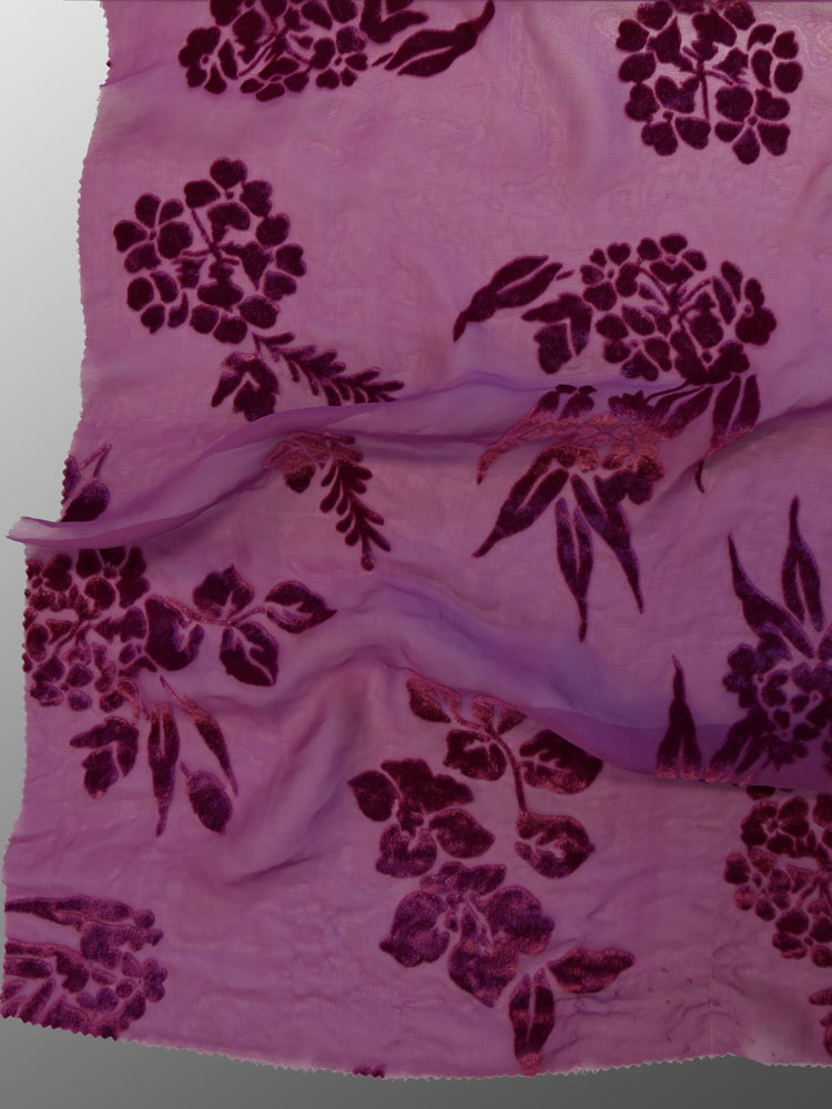 SILK VELVET FLOWER DEVORE' - L31 AE5 LV