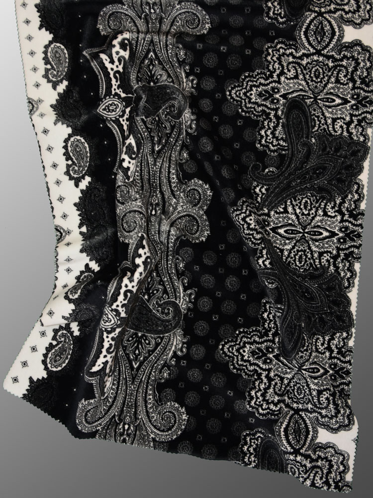 BLACK AND WHITE PAISLEY - 888 BQ5 LV