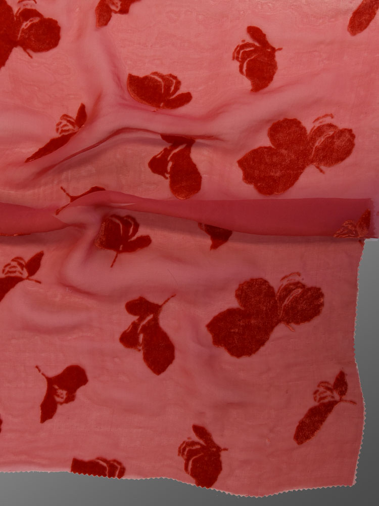 SILK VELVET FLOWER DEVORE' - L31 DH9 LV